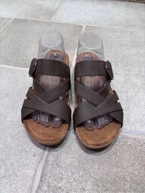 Eurosoft Gwenda Slide Sandals Women’s 10 Brown